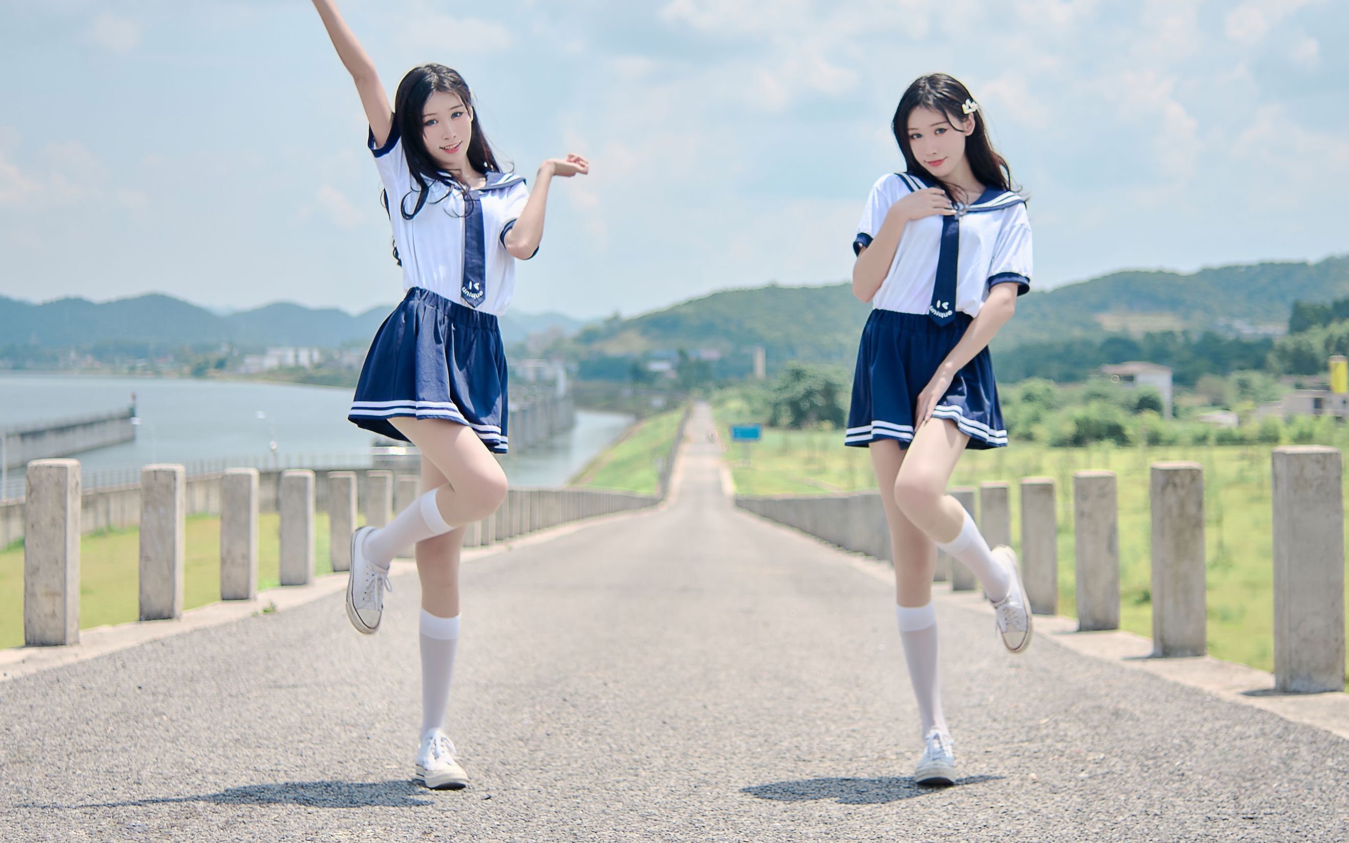 超甜学姐清爽夏日水手裙78nonono78美伢子