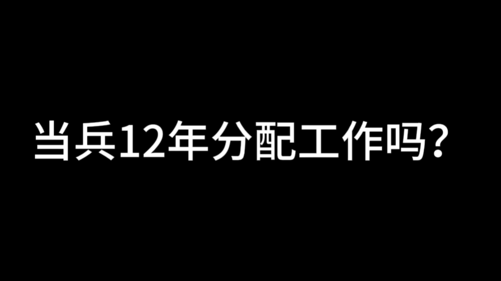 当兵12年有工作吗?哔哩哔哩bilibili