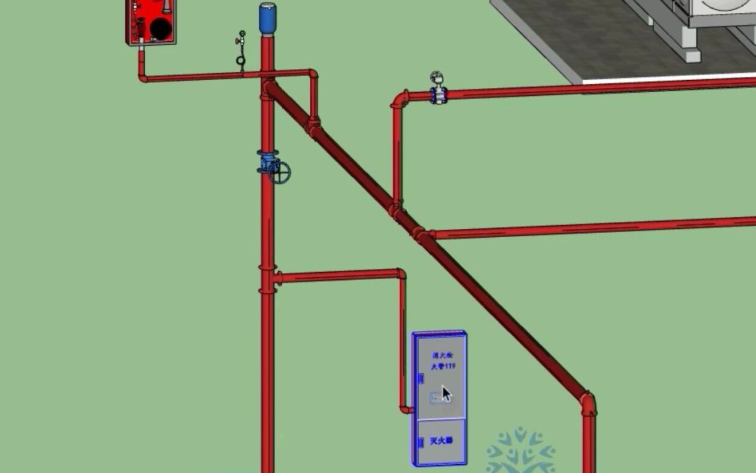 [图]21.3D实景消防给水系统_试验消火栓
