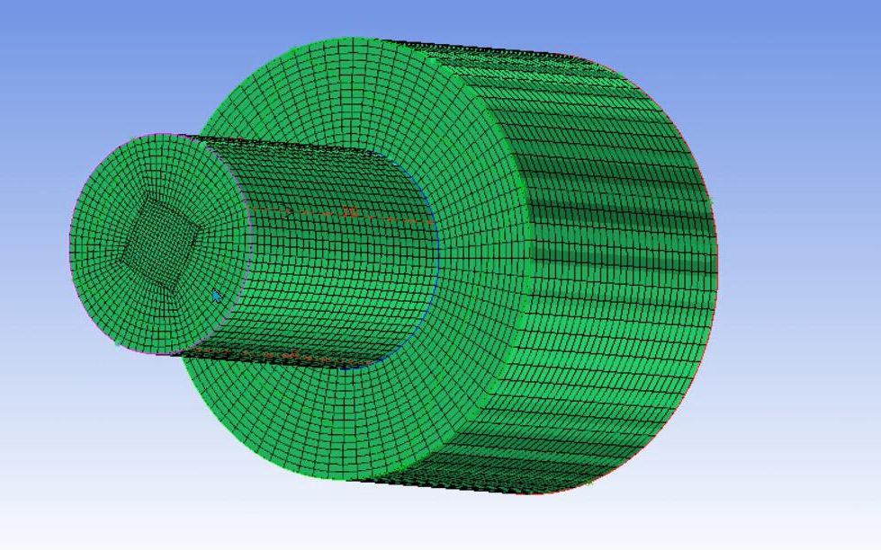 [图]ICEM CFD，两个不同直径圆柱网格划分