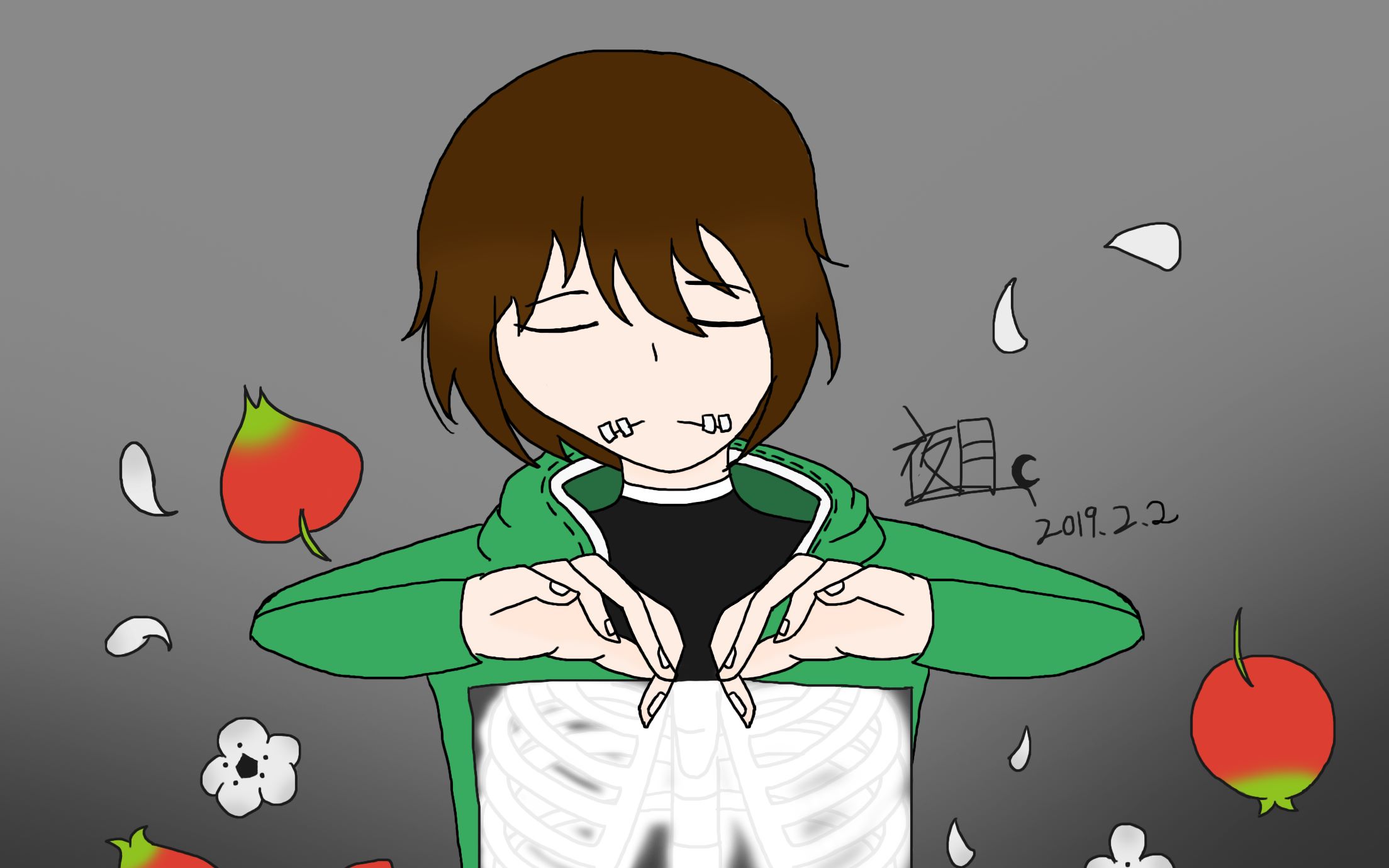 第五人格 奈布的乙女解剖绘画过程