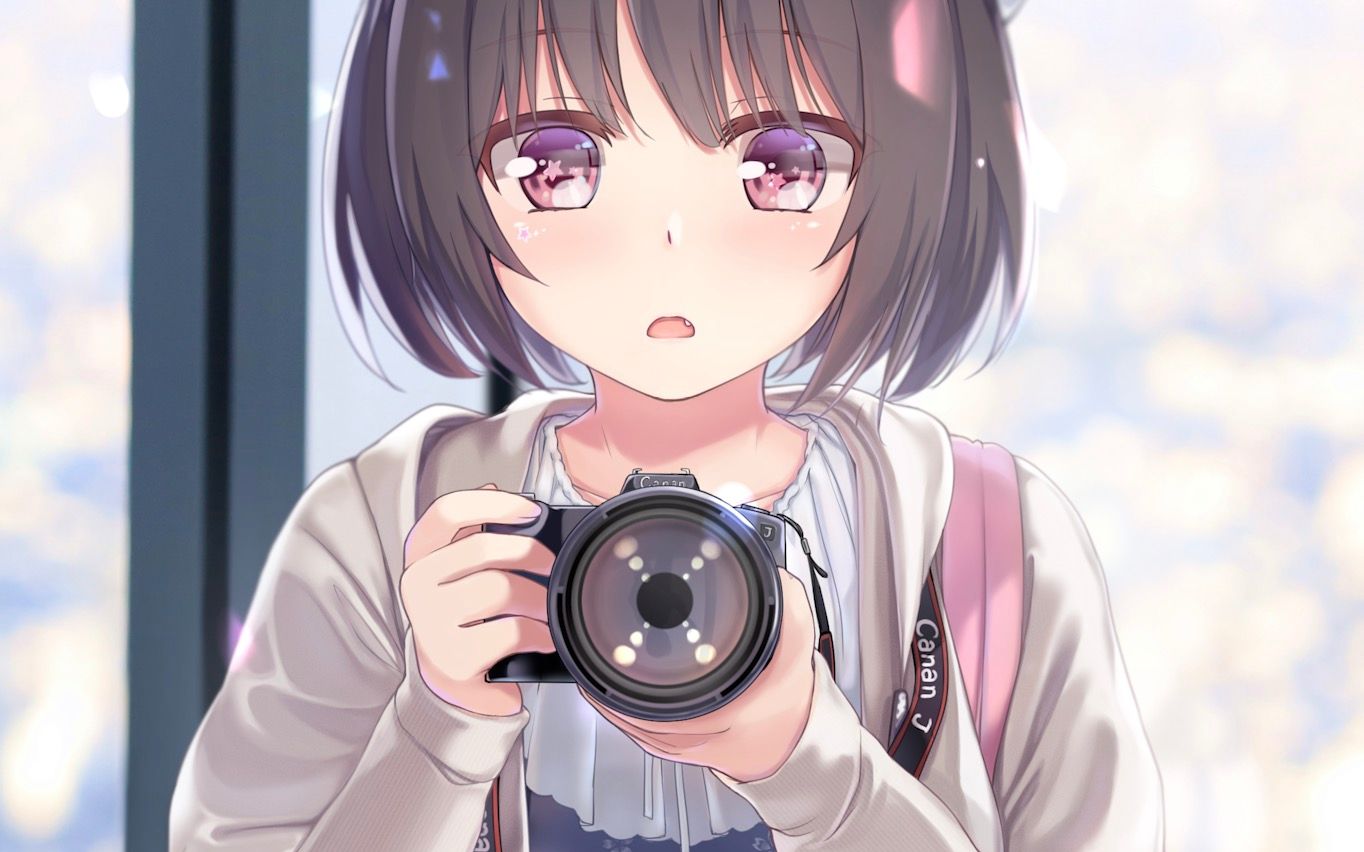 相机娘 【工科狗都能学会的简单板绘】 只需要铅笔和喷枪的简单上色.