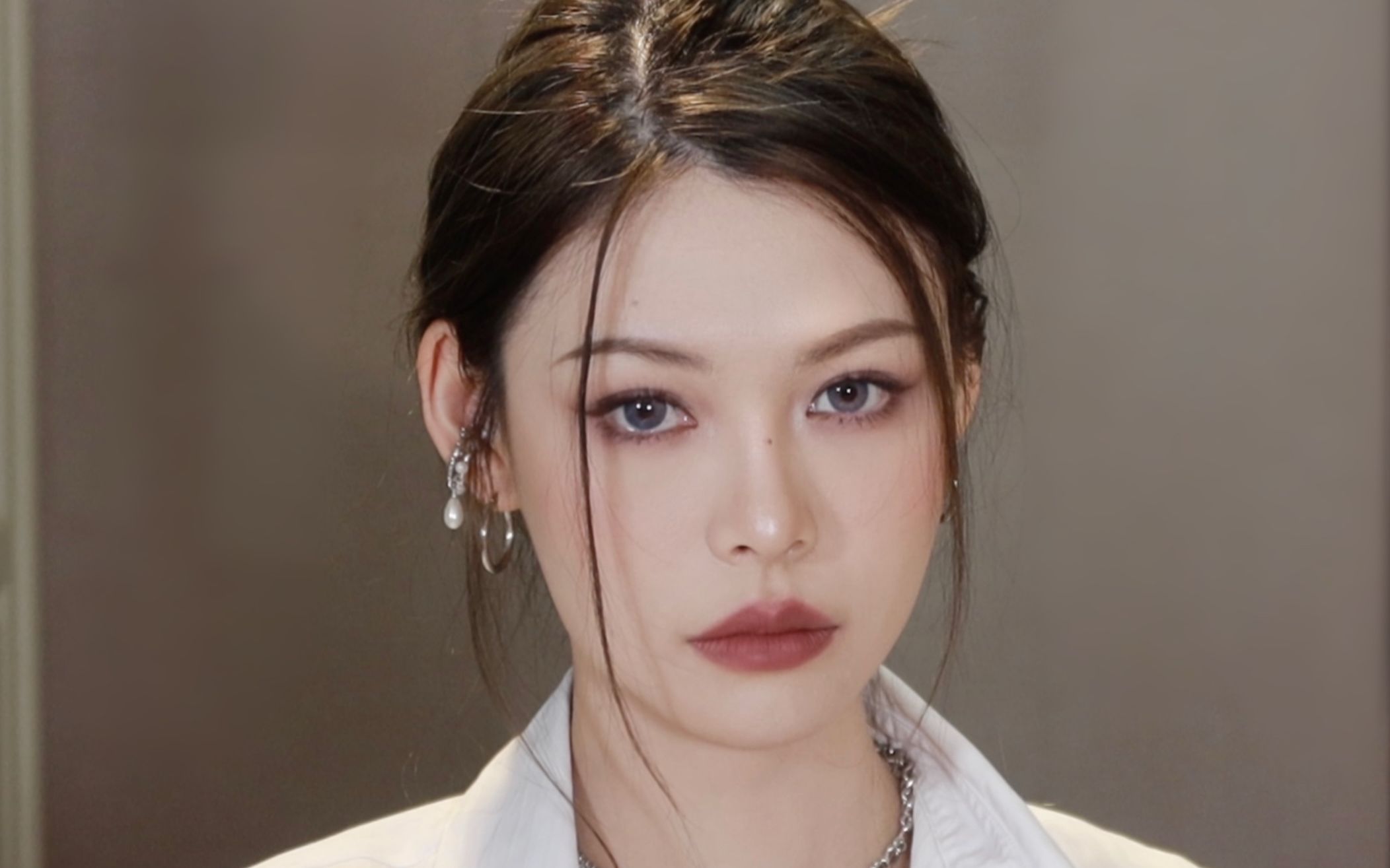 活动作品超简单的气清冷感日常妆容干枯玫瑰色系