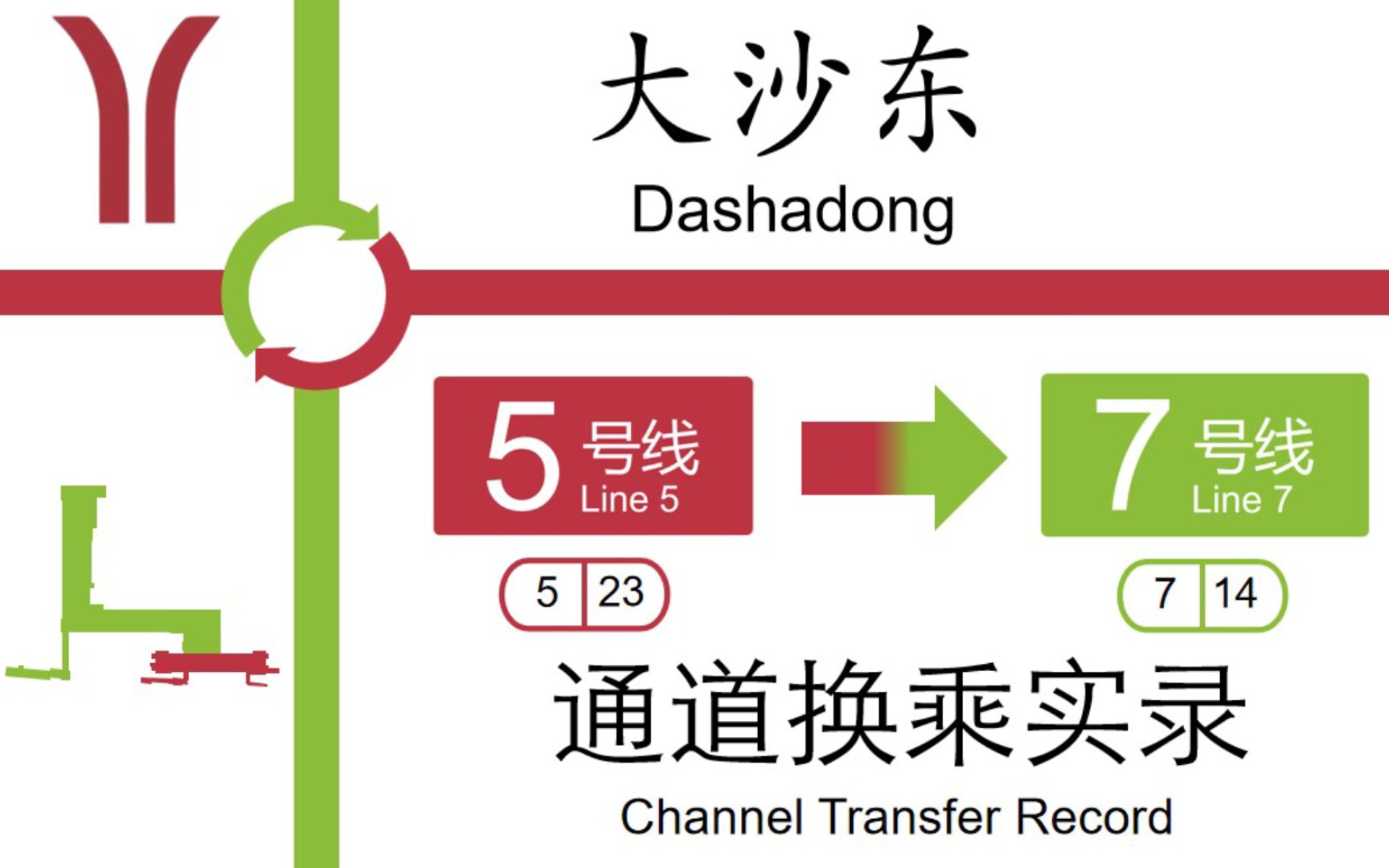 【广州地铁】大沙东站5号线换乘7号线实录