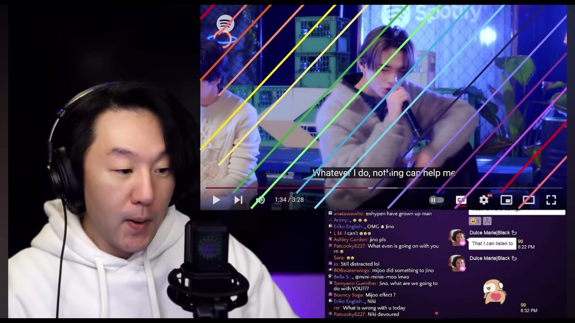 【中字】"他是这个团的jungkook担当"jino对enhypen翻唱bts《i need