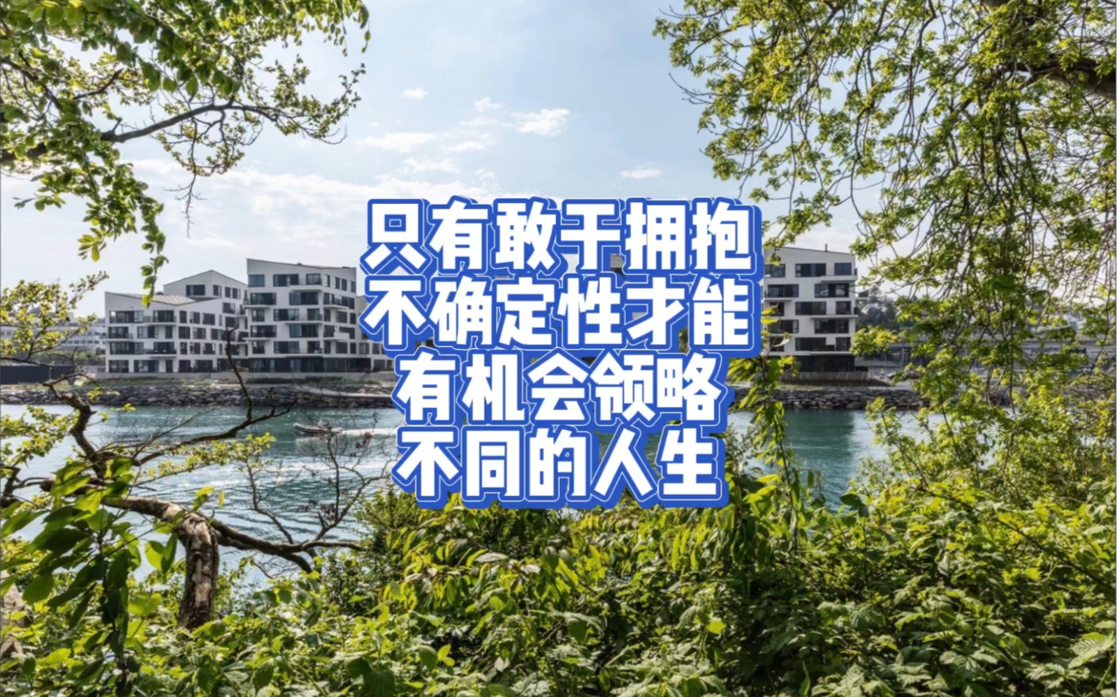 只有敢于拥抱不确定性才能有机会领略不同的人生