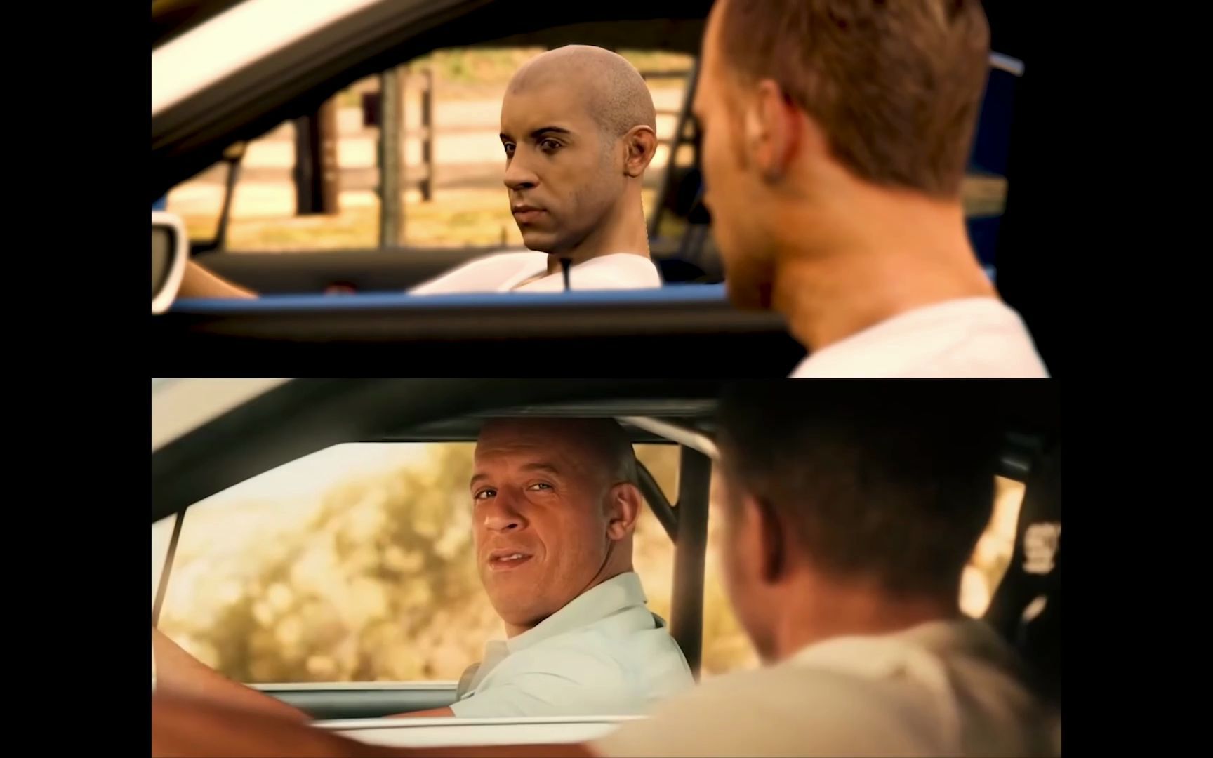 速度与激情7片尾3d与电影对比