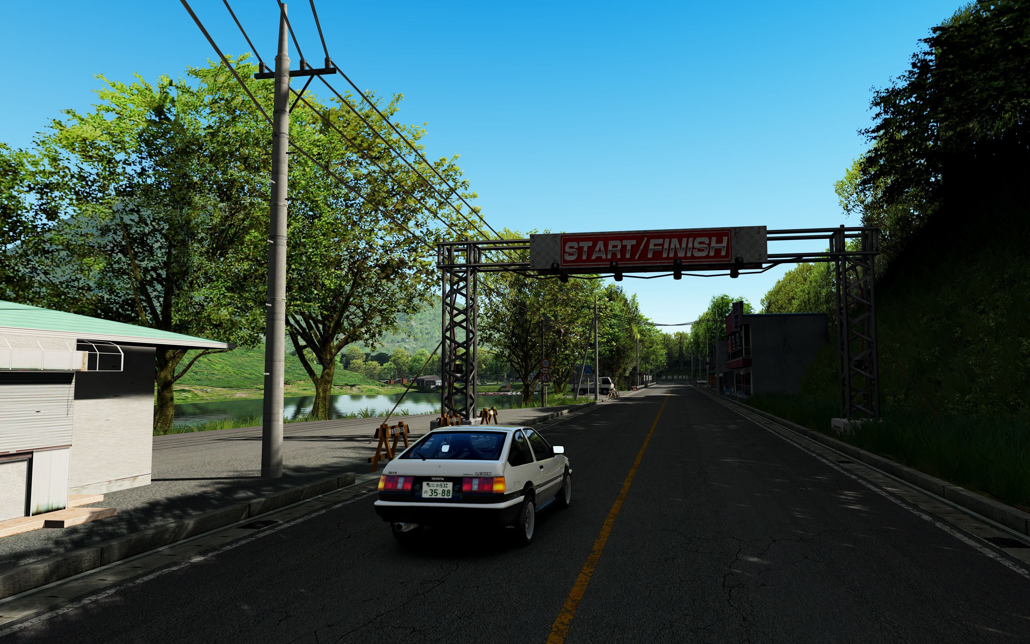 神力科莎赛道mod 秋明湖 头文字d街机第一关地图 ek_akina lake