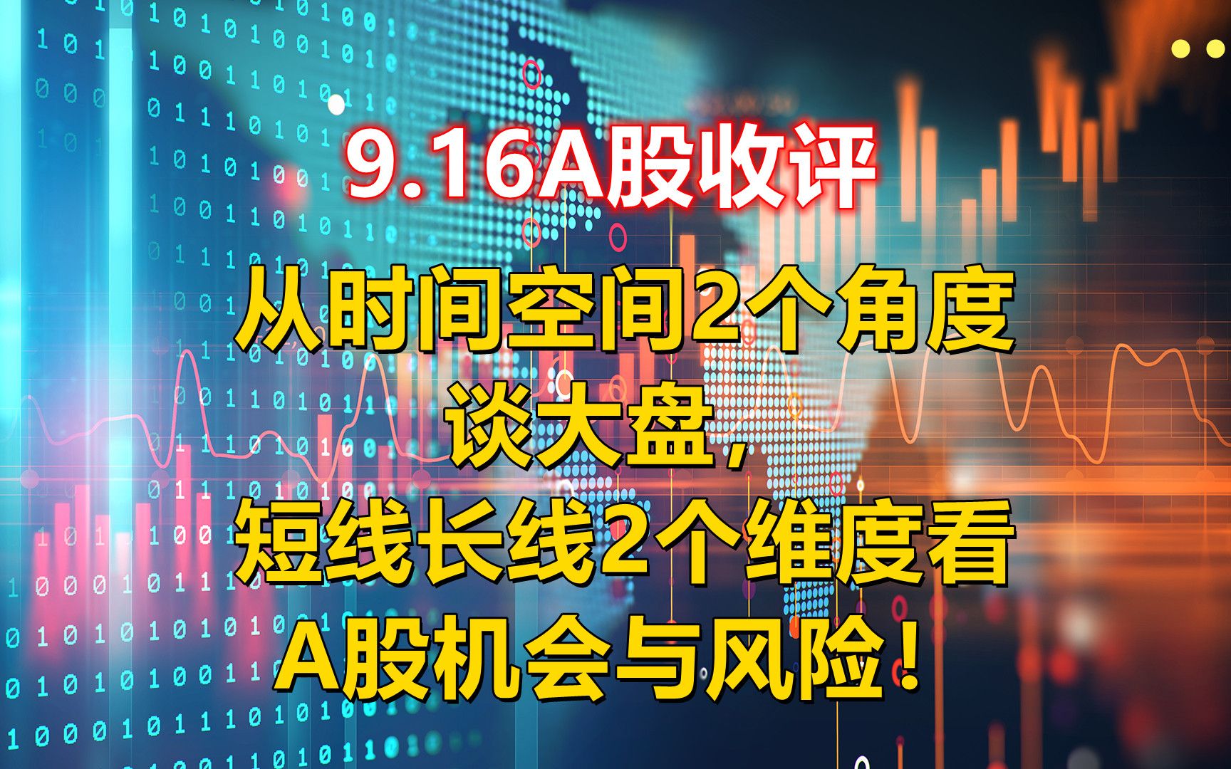 从时间空间2个角度谈大盘,短线长线2个维度分析A股机会与风险!哔哩哔哩bilibili