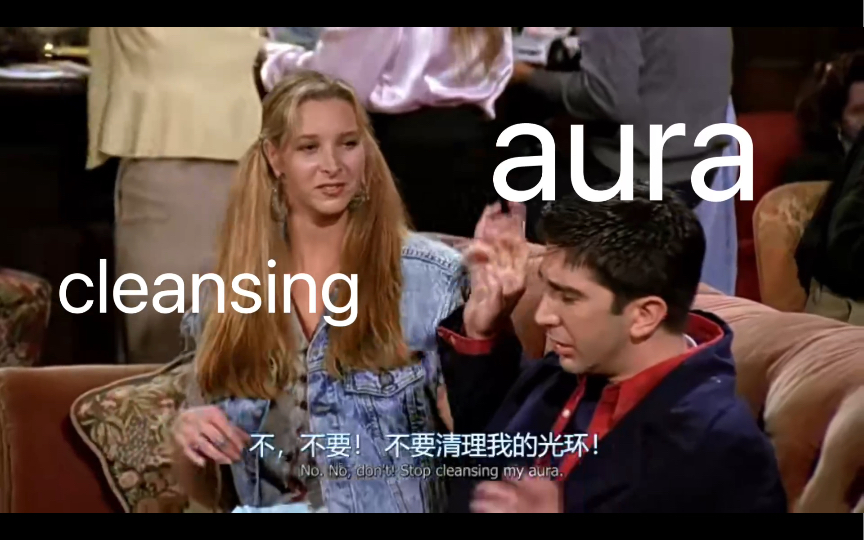 [图]老友记 第一季第一集02Friends S01E01 Stop cleansing my aura!看美剧学英语 轻松学英语 四六级