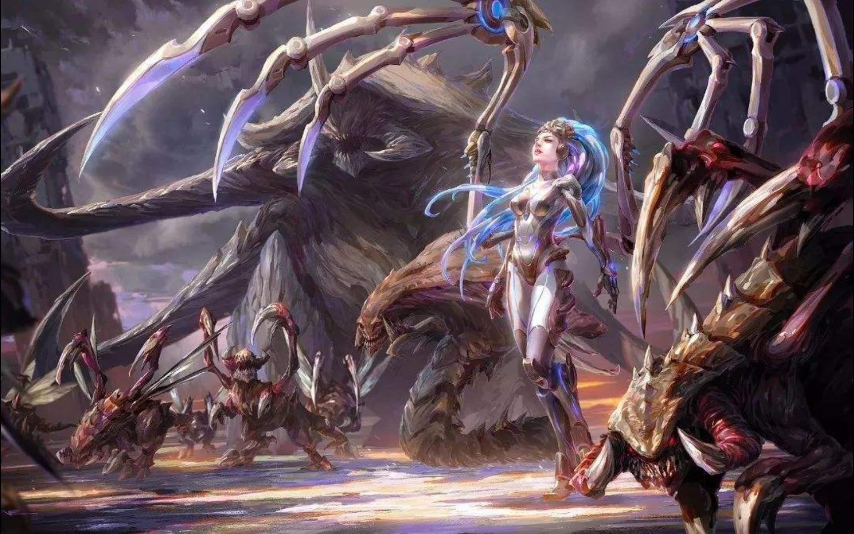 刀锋女王征服查尔扎加拉,肃清原始异虫早期珍贵画面.