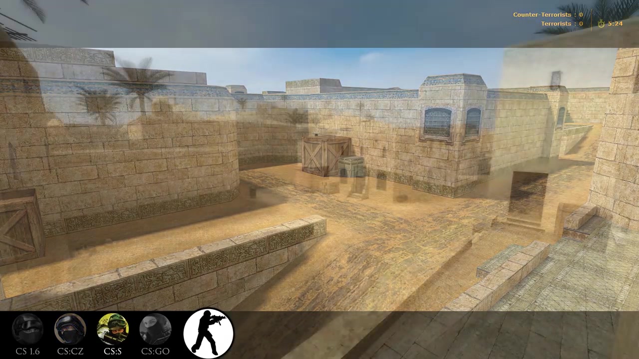 cs16csgo地图画质演变dust2篇