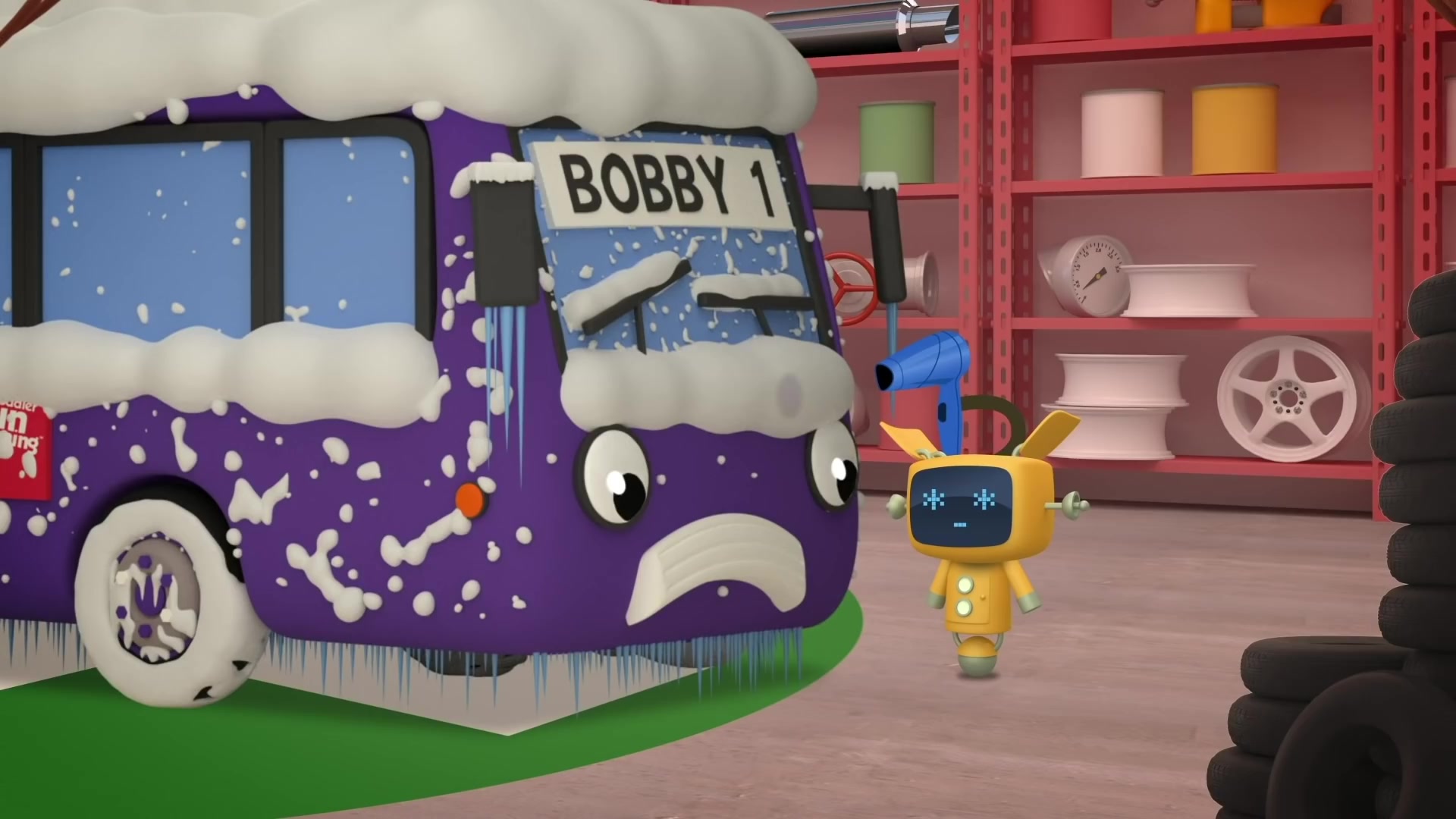 [图]Bobby the Bus is STUCK Gecko's Garage动画片高清儿童早教视频：Educational Videos For Toddlers