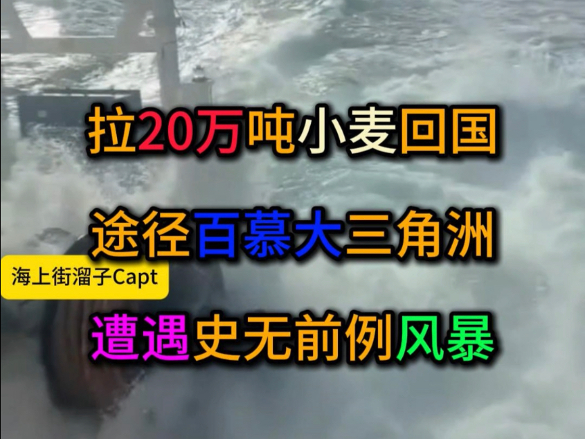 一船20万吨小麦进口回国，途经百慕大三角洲，遭遇史无前例风暴，不知道能不能扛得住……