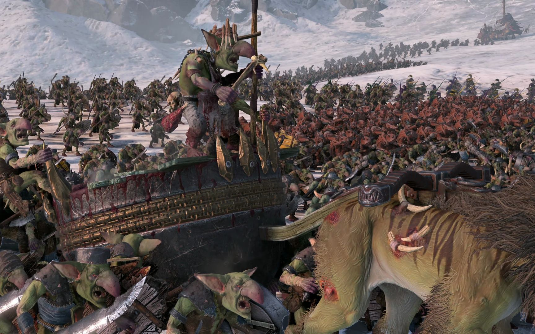 战锤3全面战争视频:孬不拉部落攻打矮人