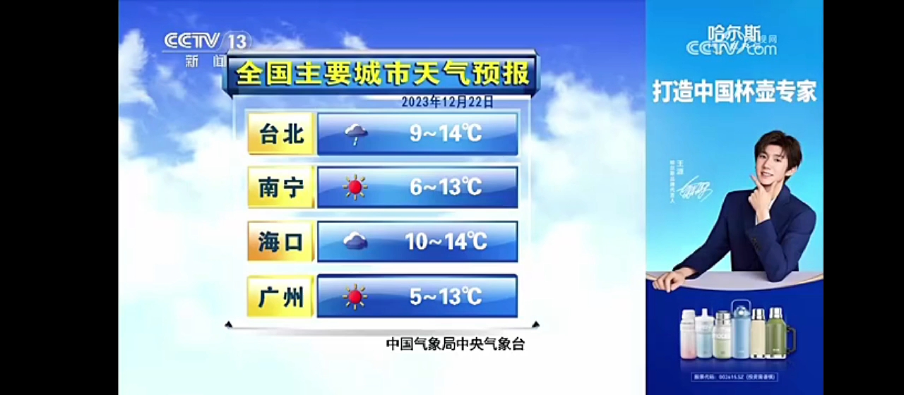 (放送文化)2023.12.22 CCTV13 新闻30分 开始前广告哔哩哔哩bilibili