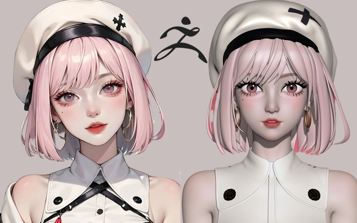 【zbrush新手教程】女团ai小姐姐3d模型制作全流程!