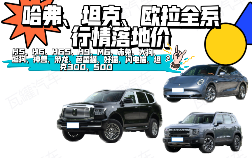 【购车必看】哈弗、坦克、欧拉11月份全系最新行情落地价|最高直降4万!哔哩哔哩bilibili