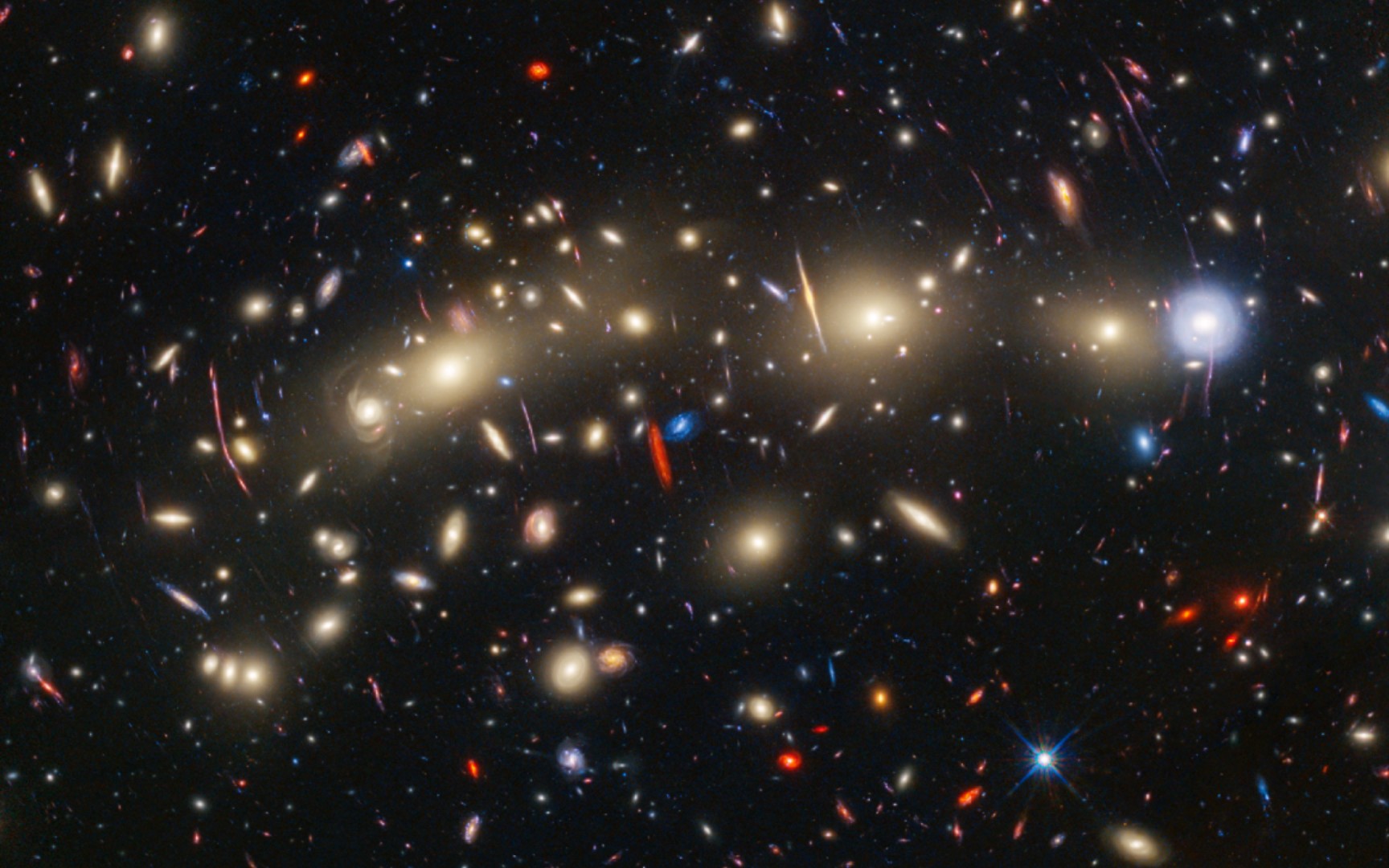 韦伯和哈勃联合探测macs0416星系团 前沿领域项目 大规模星系团巡天