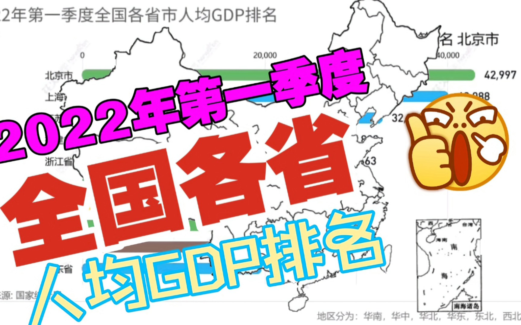 新鲜出炉!2022年第一季度全国各省人均GDP排名 京沪差距缩小 【数据可视化】哔哩哔哩bilibili