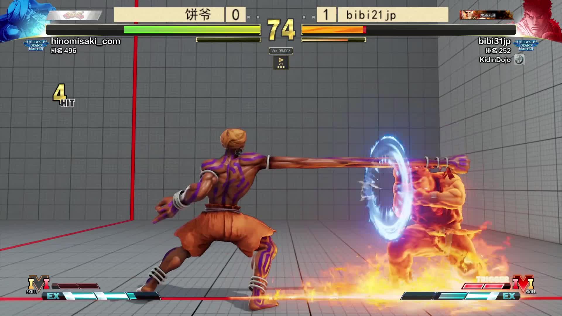 街霸5:隆加强后遇到饼爷这种长手依旧难上加难!