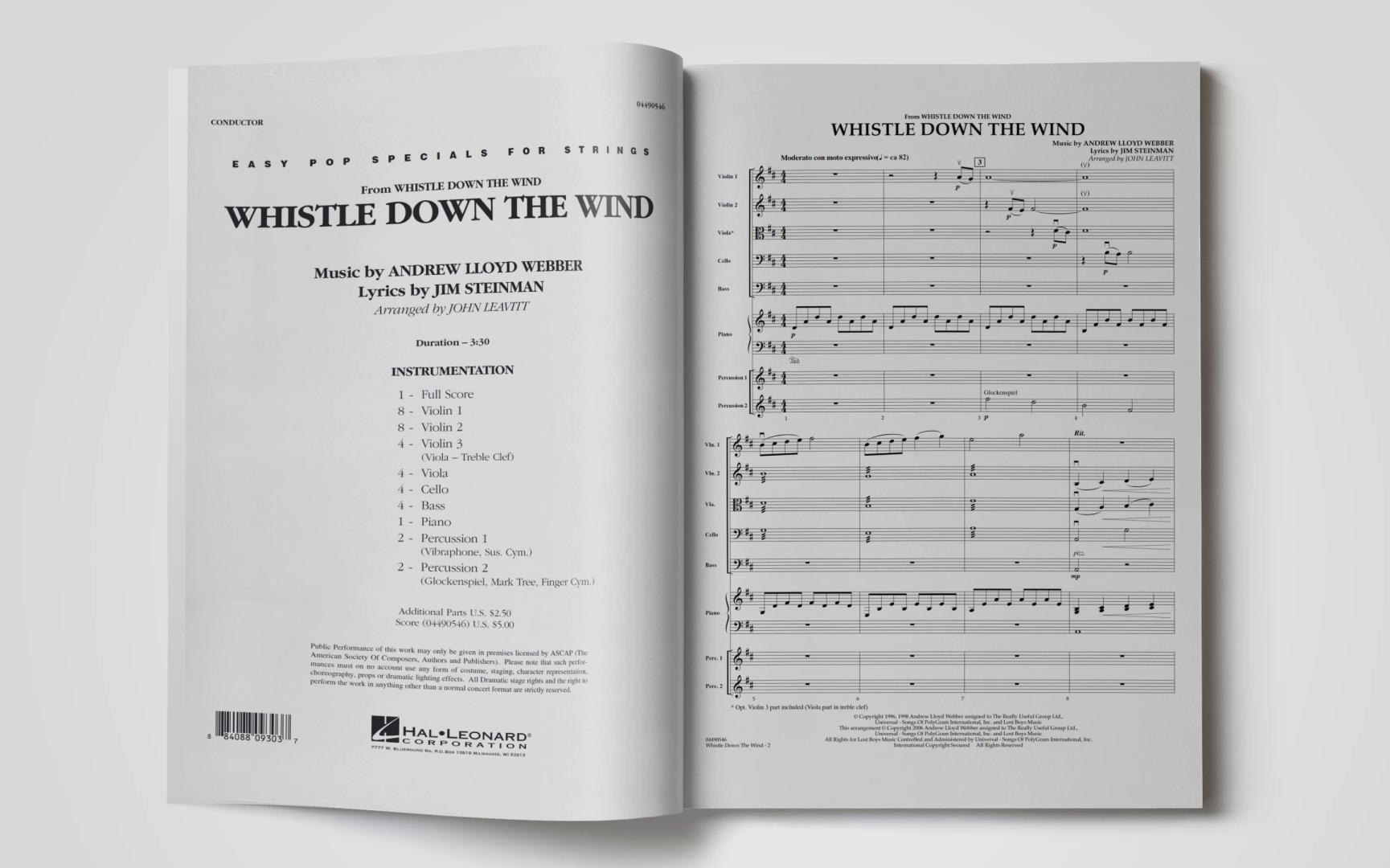 [图]韦伯音乐剧 微风轻哨 Whistle Down The Wind 交响弦乐作品