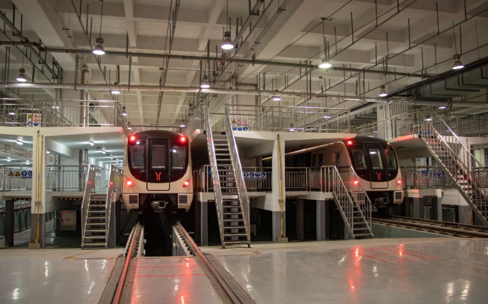 广州地铁八号线白云湖车辆段出库线&列车出库_哔哩哔哩 (゜-゜)つロ