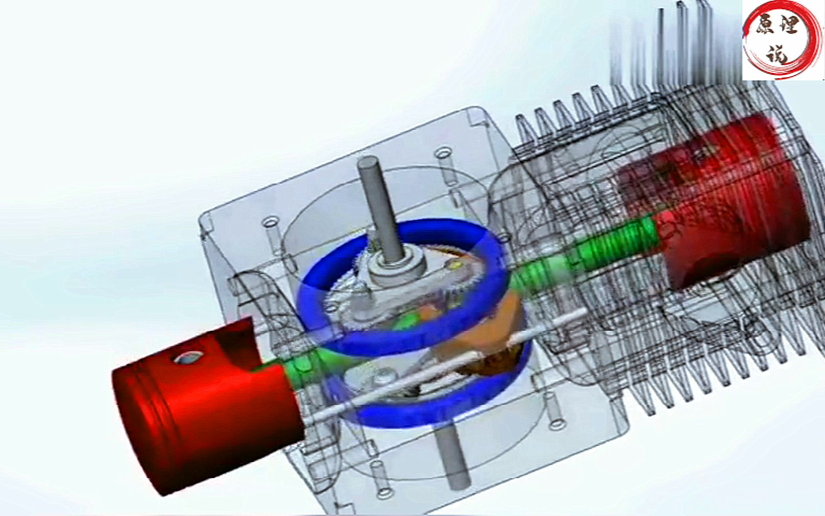 活动作品无曲轴发动机的工作原理