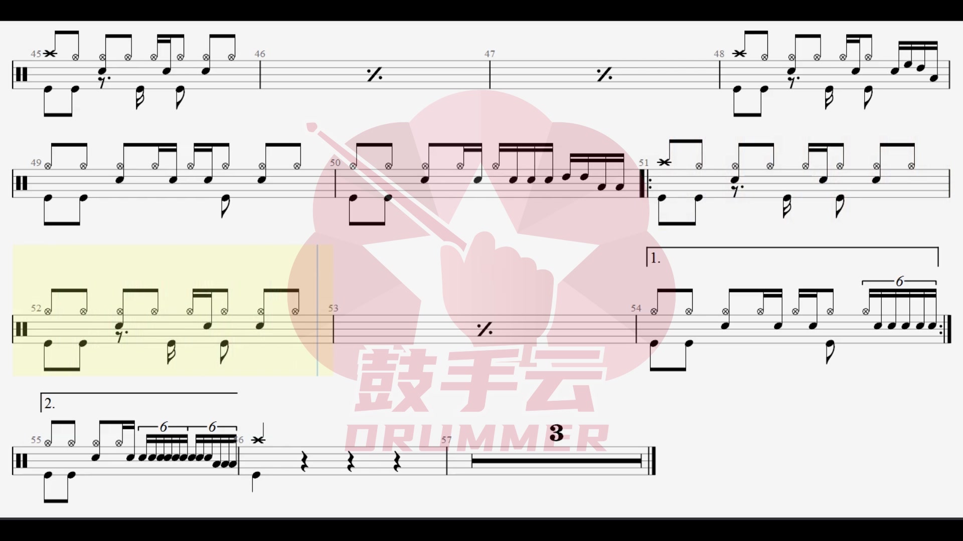 【架子鼓动态谱】倔强-五月天