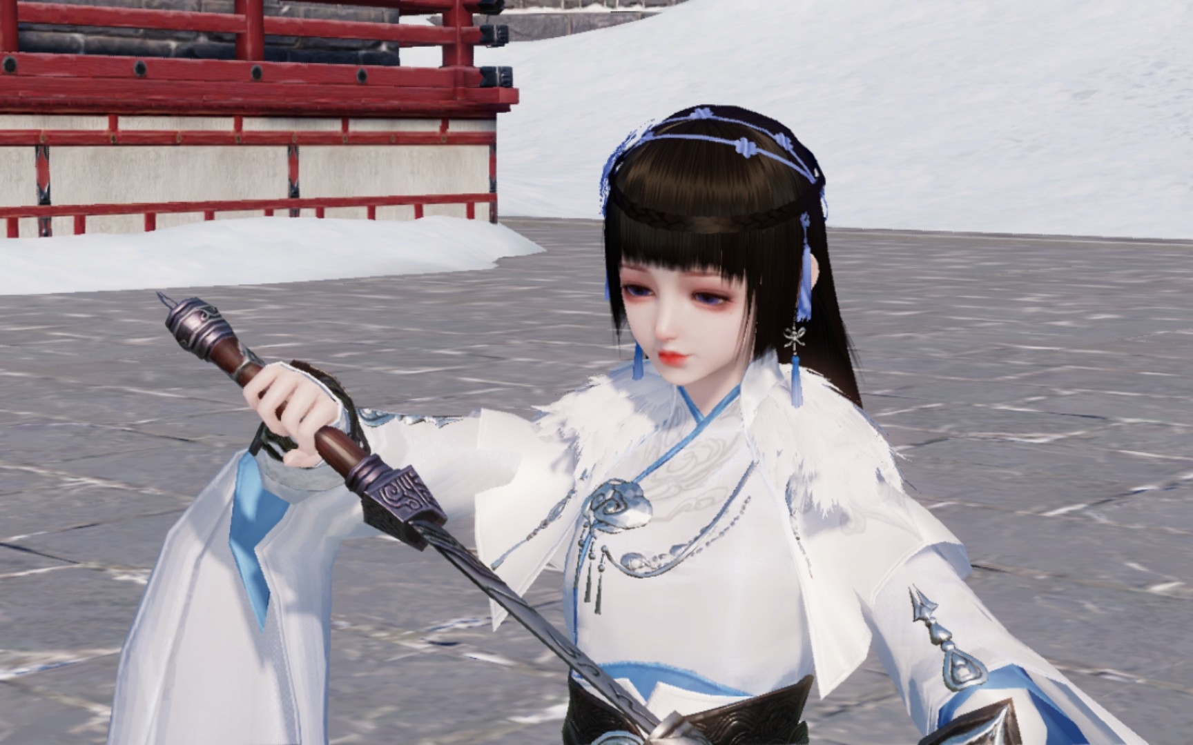 【天刀手游】太白少女待机动作|看我的宝剑!诶诶,怎么掉啦!