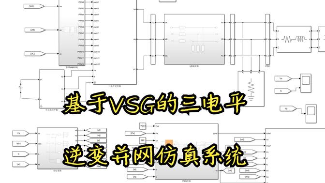 手把手搭建基于虚拟同步发电机(VSG)的三电平逆变并网系统的仿真案例