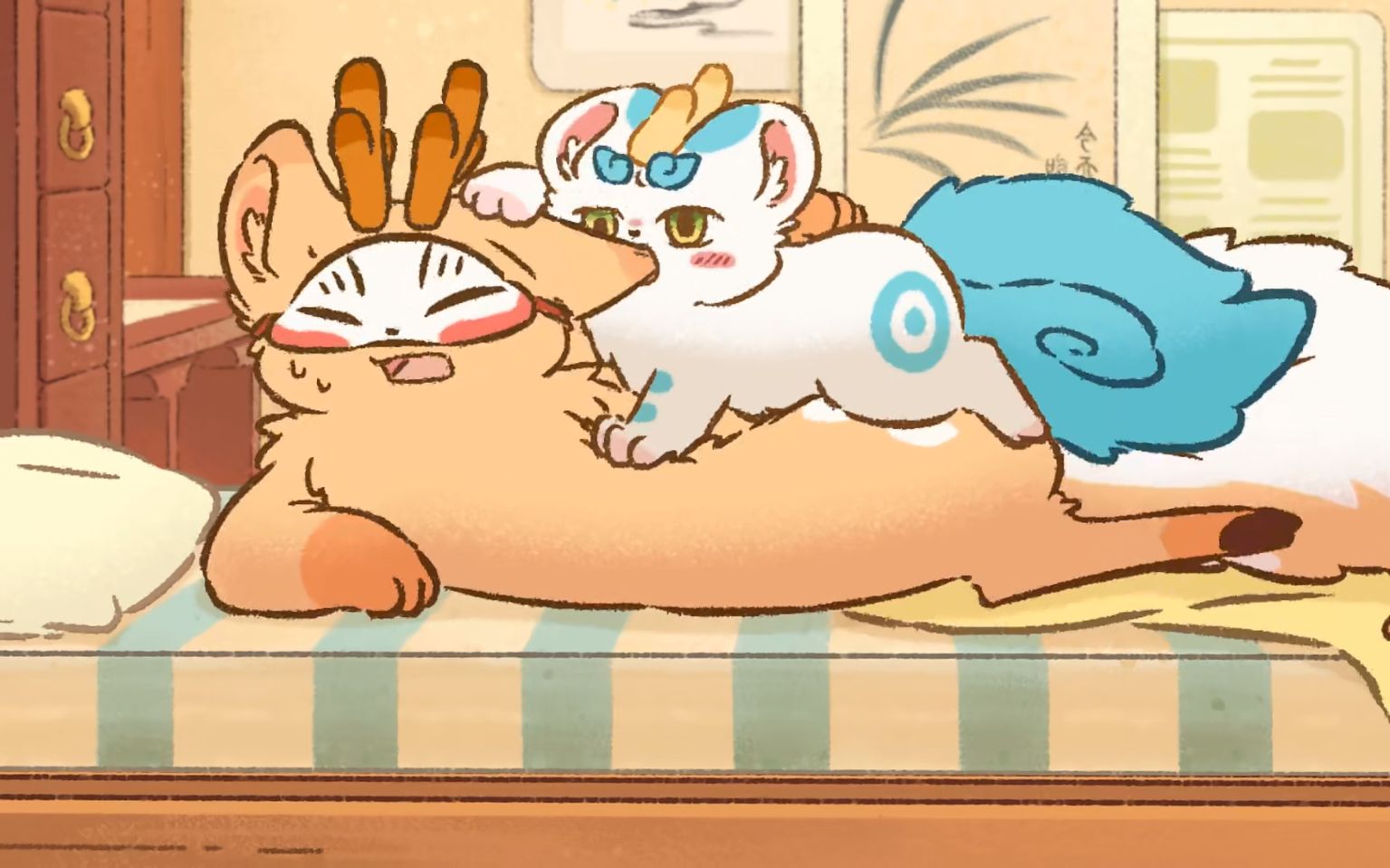 兔爷撞见四不像和皮皮"打情骂俏",心碎了一地