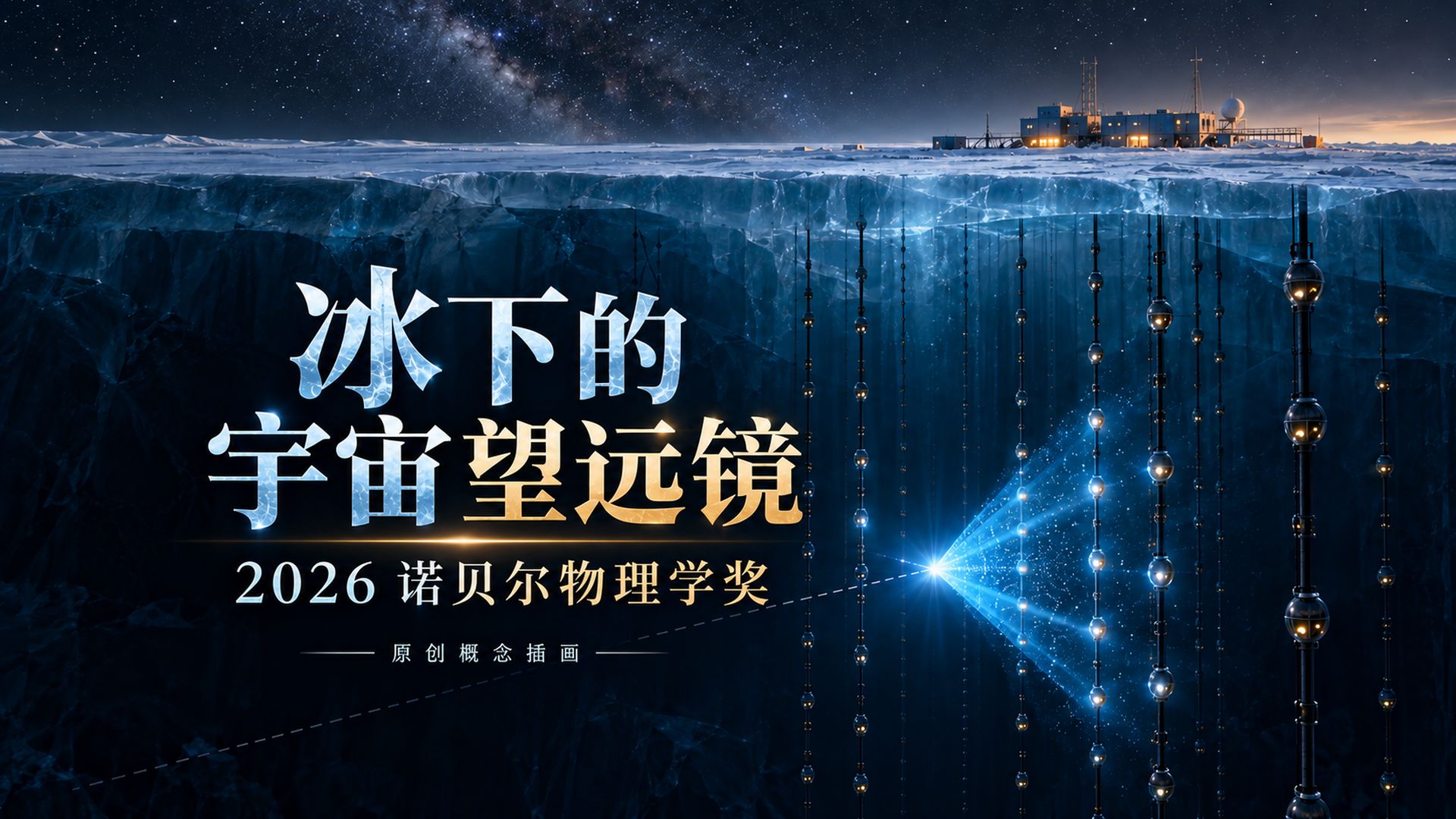 【诺奖速览】南极冰下，怎样捕捉宇宙中微子？｜2026诺贝尔物理学奖
