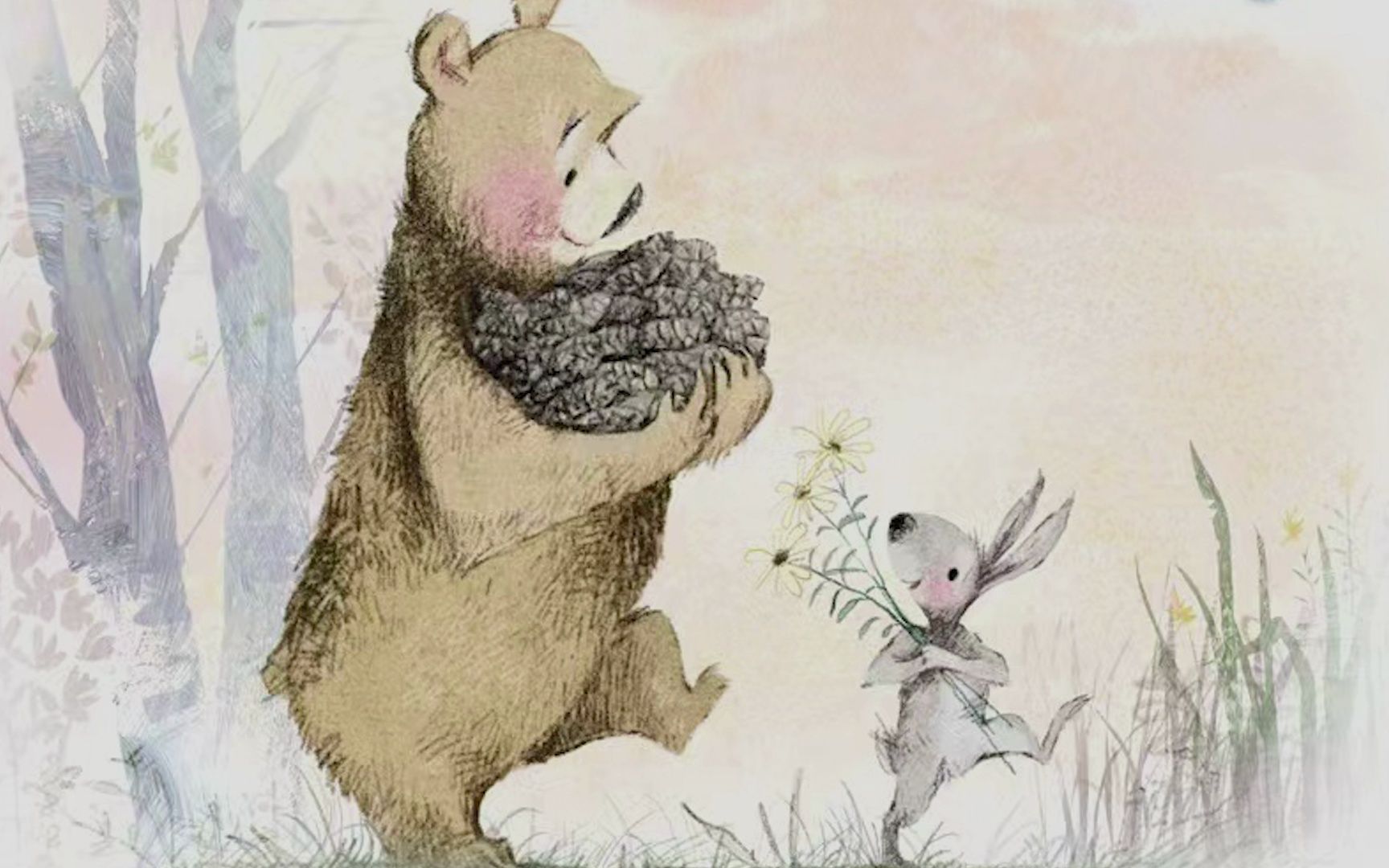 小熊和小兔子壁纸图片