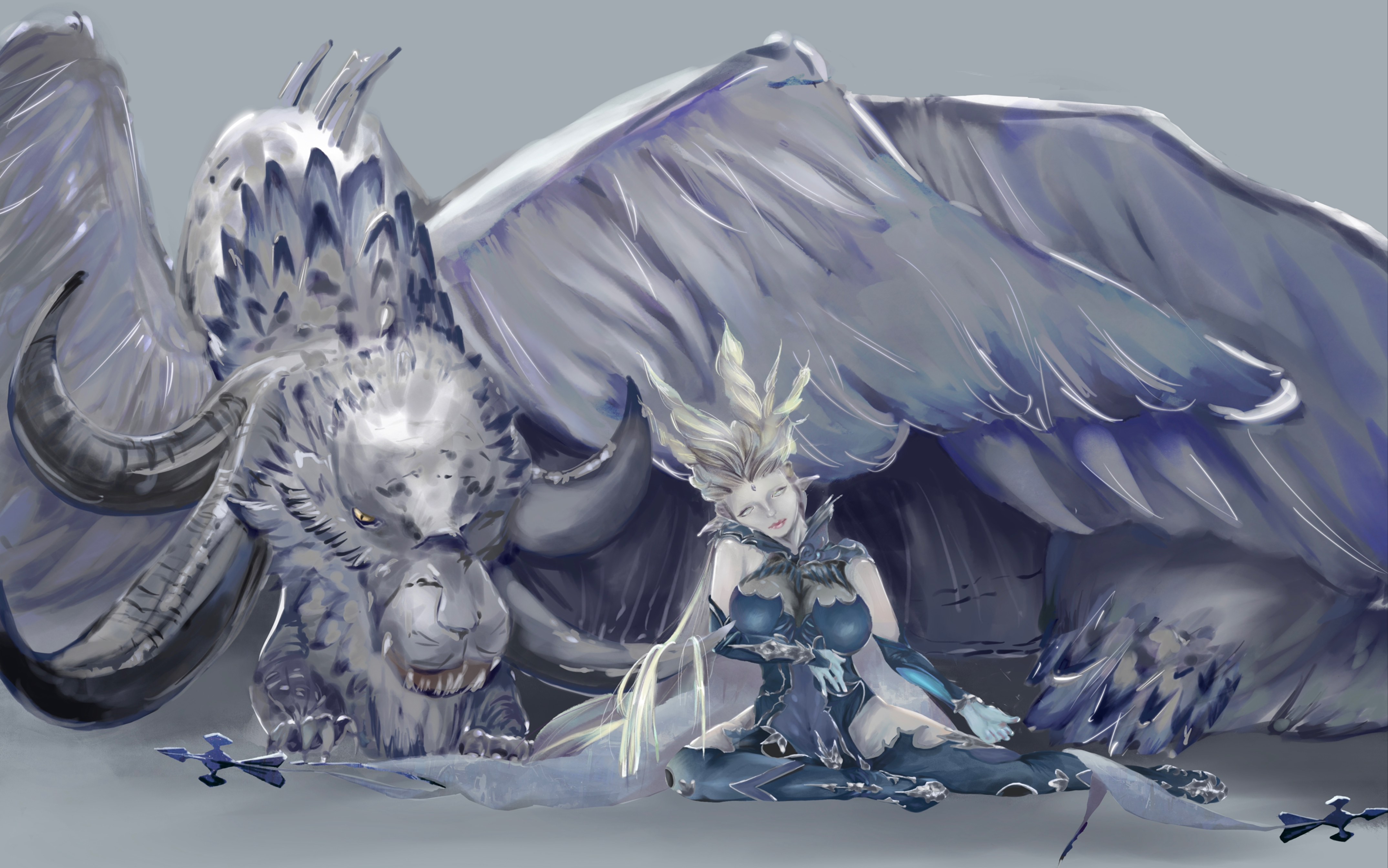 【ff14】希瓦和圣龙,日常练笔_哔哩哔哩_bilibili