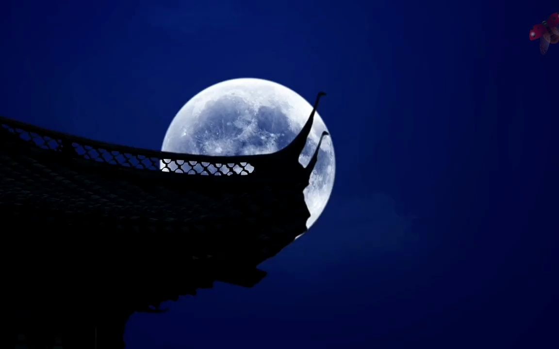 但愿人长久 歌曲中秋唯美明月月亮月色舞台演出节目大屏幕高清led背景