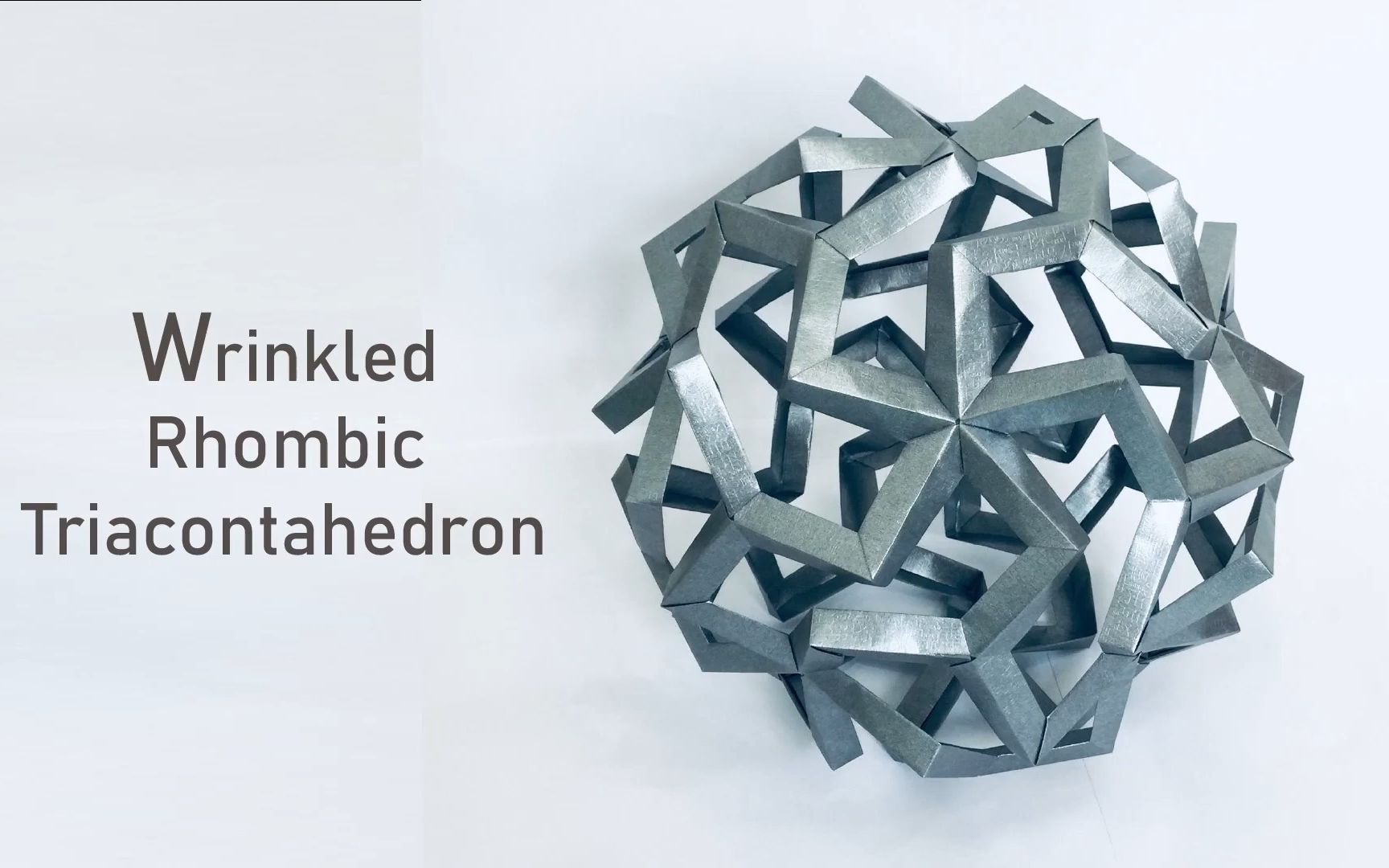 【origami by j h. chen】菱形三面体契合镂空折纸花球制作教程