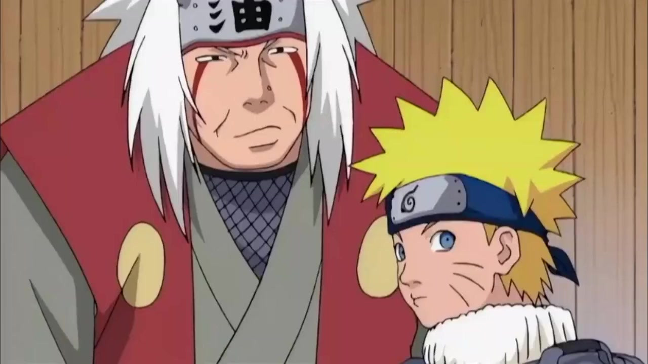 火影忍者:鸣人不愧是自来也的徒弟,看见美女时俩人的反应一模一样!