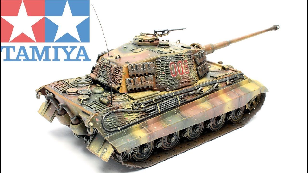 田宫 1/48 虎王重型坦克模型制作动画