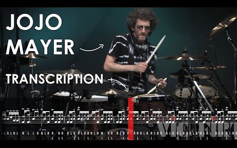 [图]【4K 附完整乐谱】Jojo Mayer Drum Solo Transcription – Vic Firth Performance Spotlight