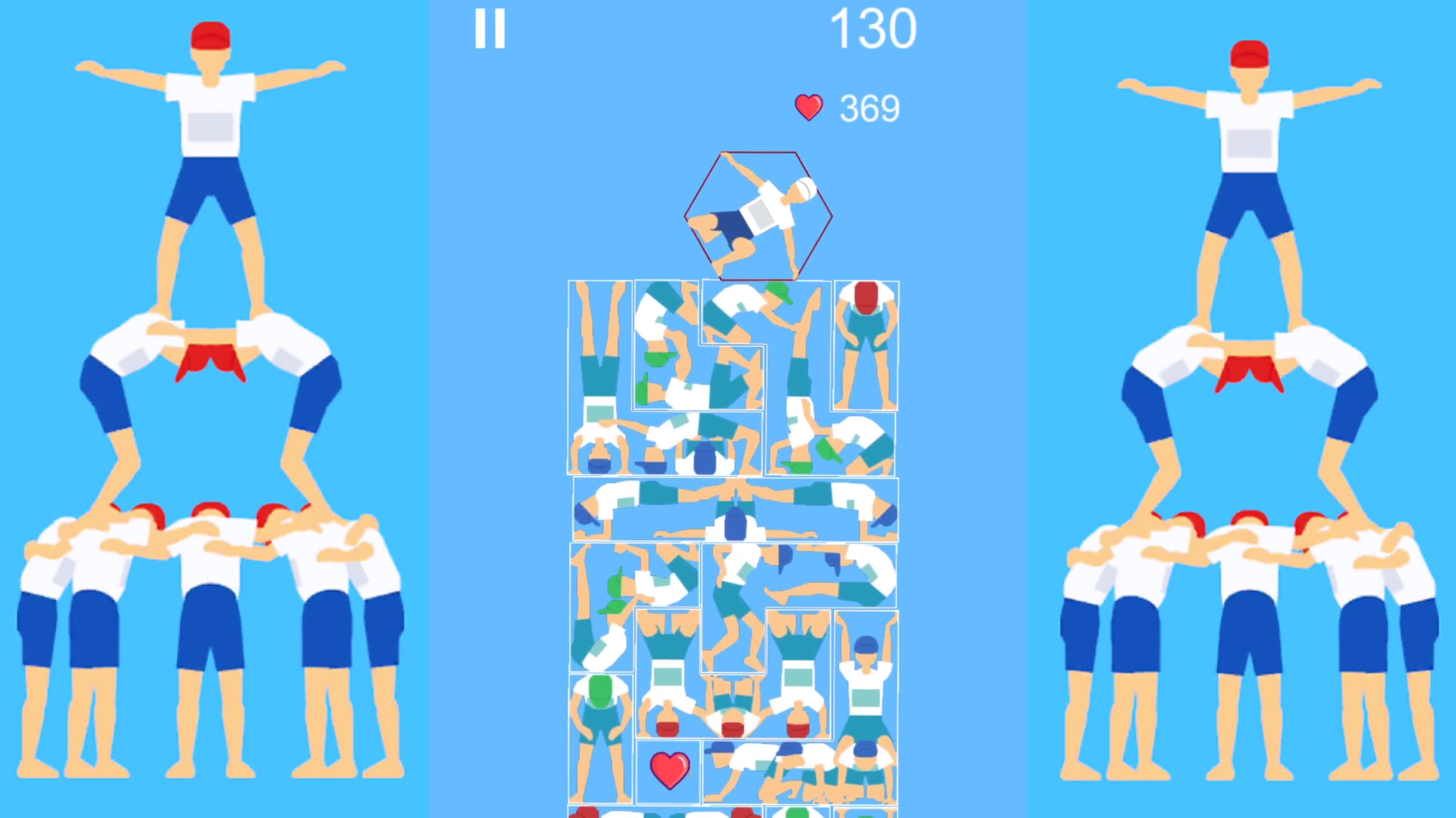 几何大逃亡 这个叠人塔是豆腐渣工程,我站上去就把我摔下来