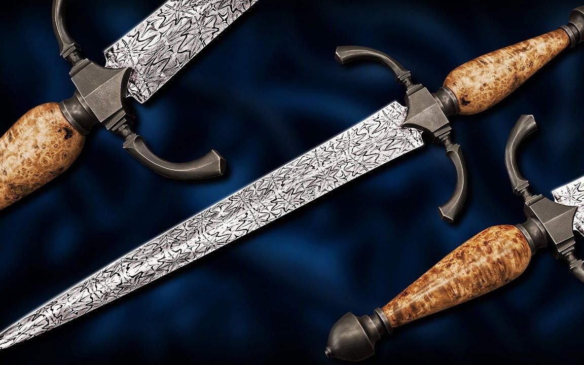 制刀:马赛克大马士革基隆匕首