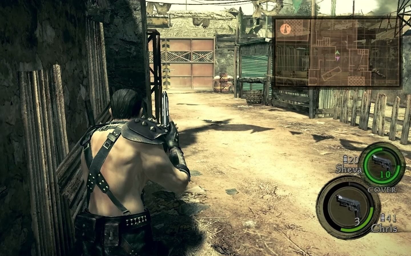 生化危机5,boss手持巨斧的巨大丧尸,每一招都极其的凶猛