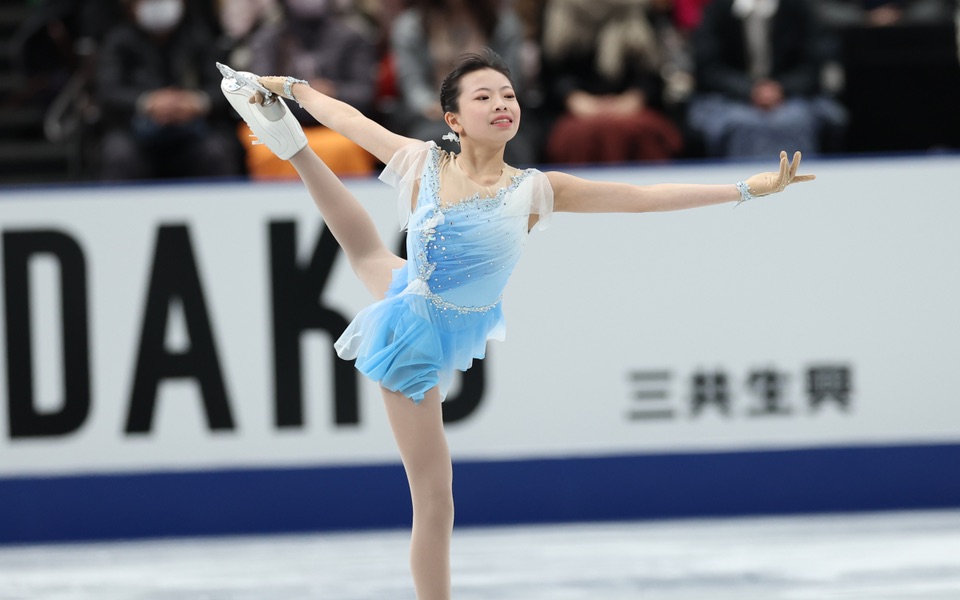 【2223JGP①】柴山步全情表演暂列第一 Ayumi SHIBAYAMA(67.09) 青年组大奖赛法国站女单短节目哔哩哔哩bilibili