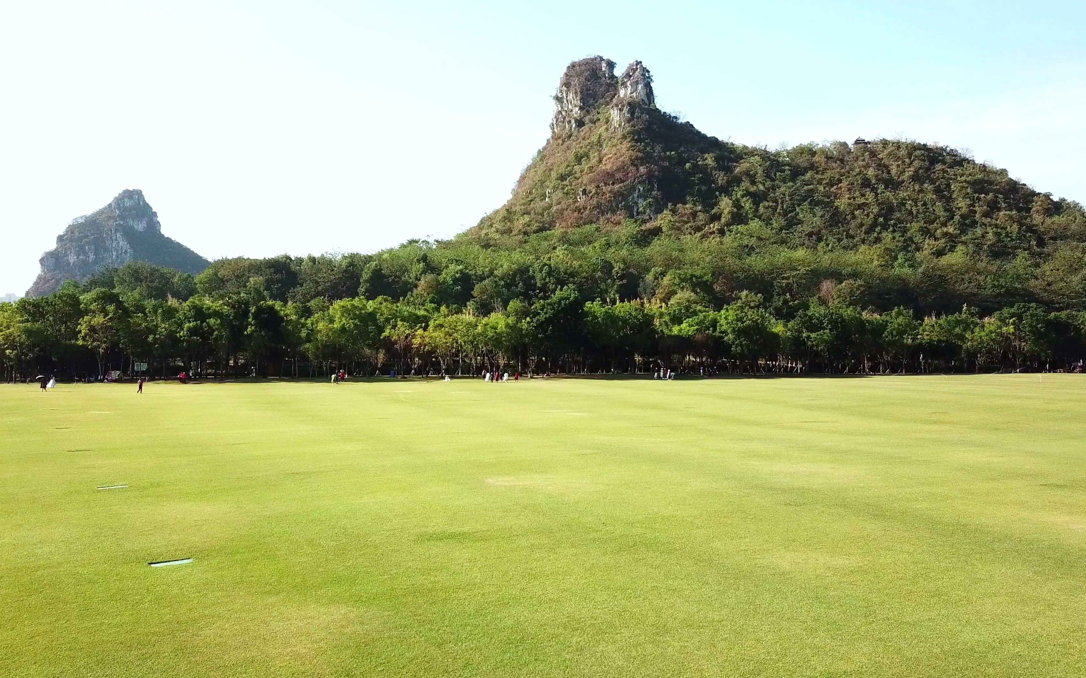 航拍柳州马鹿山公园