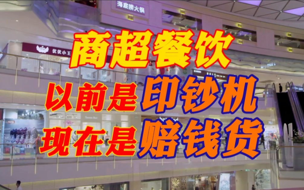 商场的餐饮业从以前的印钞机变成了现在的赔钱货,原因何在?哔哩哔哩bilibili