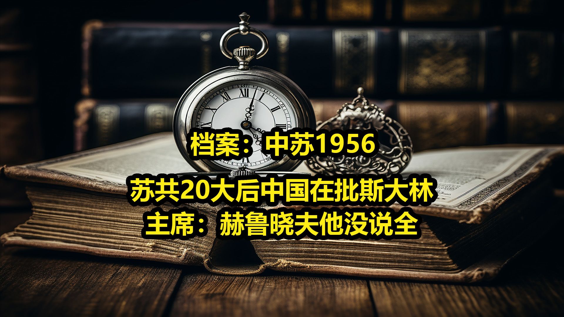 [图]档案：苏共20大后新中国再批斯大林，主席：赫鲁晓夫没说全，听我继续从头说