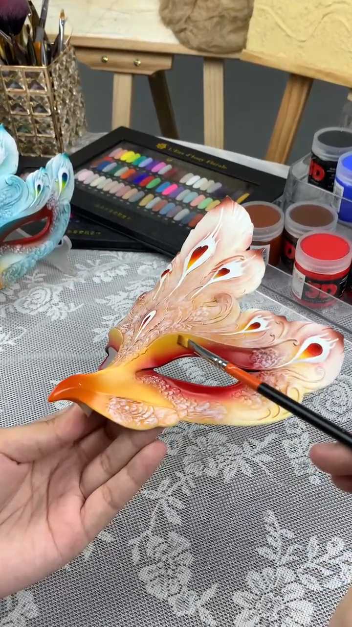 魂作物面具赤鸟彩绘