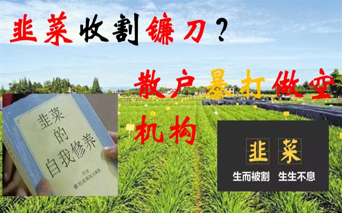 活动作品年轻人的第一堂理财课韭菜收割镰刀散户暴打做空机构