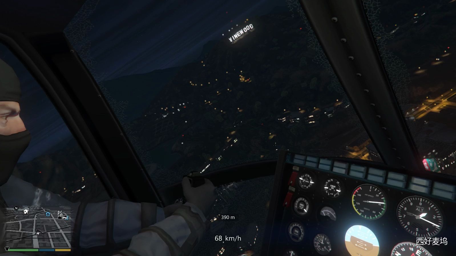 gta5当你消完星后上了警察的直升机会到哪里